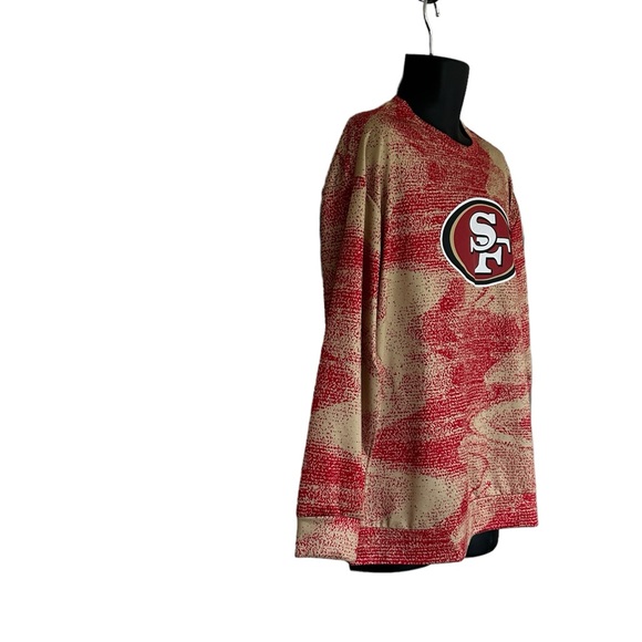 ZUBAZ NFL Apparel MEN'S SAN FRANCISCO 49ERS STATIC CREW NECK SWEATSHIRT L - Picture 3 of 14